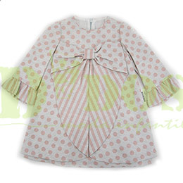 Vestido nia 7411 Anavig, en Dedos Moda Infantil, boutique infantil online. Tienda bebés online, marcas de moda infantil made in Spain
