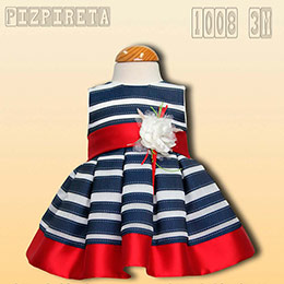 Vestido ceremonia beb 1008 Anavig, en Dedos Moda Infantil, boutique infantil online. Tienda bebés online, marcas de moda infantil made in Spain