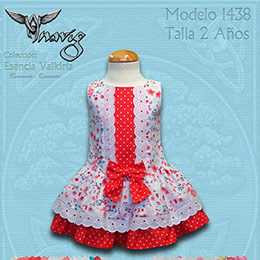 Vestido nia infantil 1438 Anavig, en Dedos Moda Infantil, boutique infantil online. Tienda bebés online, marcas de moda infantil made in Spain