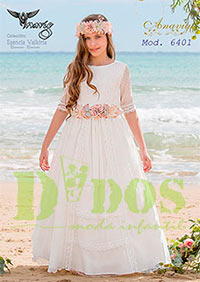 Vestido comunin 640119, en Dedos Moda Infantil, boutique infantil online. Tienda bebés online, marcas de moda infantil made in Spain