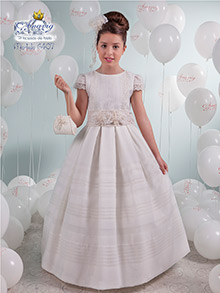 Vestido comunin 6407 Anavig, en Dedos Moda Infantil, boutique infantil online. Tienda bebés online, marcas de moda infantil made in Spain