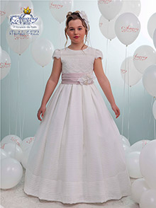 Vestido comunin 6422 Anavig, en Dedos Moda Infantil, boutique infantil online. Tienda bebés online, marcas de moda infantil made in Spain