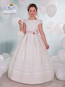 Vestido comunin 6420 Anavig, en Dedos Moda Infantil, boutique infantil online. Tienda bebés online, marcas de moda infantil made in Spain