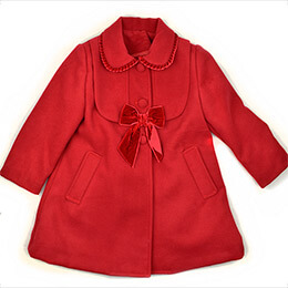 Abrigo nia rojo Anavig, en Dedos Moda Infantil, boutique infantil online. Tienda bebés online, marcas de moda infantil made in Spain