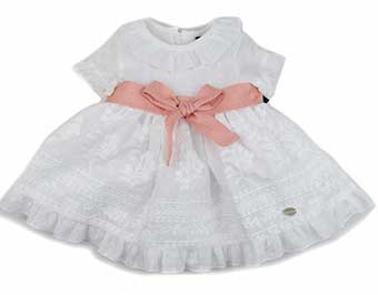 Vestido beb 18201 Basmart, en Dedos Moda Infantil, boutique infantil online. Tienda bebés online, marcas de moda infantil made in Spain