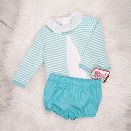Conjunto baby 1210 verde Del Sur, en Dedos Moda Infantil, boutique infantil online. Tienda bebés online, marcas de moda infantil made in Spain