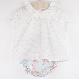 Conjunto de camisa y cubrepaal plumeti, en Dedos Moda Infantil, boutique infantil online. Tienda bebés online, marcas de moda infantil made in Spain