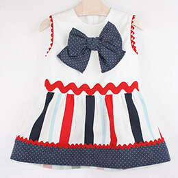 Vestido marinero de nia, en Dedos Moda Infantil, boutique infantil online. Tienda bebés online, marcas de moda infantil made in Spain