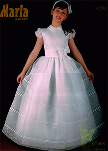 Vestido comunin c151 Marla, en Dedos Moda Infantil, boutique infantil online. Tienda bebés online, marcas de moda infantil made in Spain