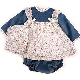 Vestido bebe 21435 Babyferr, en Dedos Moda Infantil, boutique infantil online. Tienda bebés online, marcas de moda infantil made in Spain