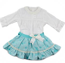 Conjunto de falda 9702 Babyferr, en Dedos Moda Infantil, boutique infantil online. Tienda bebés online, marcas de moda infantil made in Spain