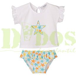 Conjunto bao beb nia estrellas de mar, en Dedos Moda Infantil, boutique infantil online. Tienda bebés online, marcas de moda infantil made in Spain