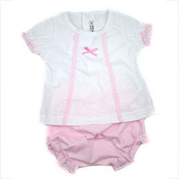 Conjunto beb 17308 rosa Calamaro, en Dedos Moda Infantil, boutique infantil online. Tienda bebés online, marcas de moda infantil made in Spain