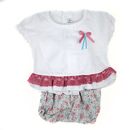 Conjunto beb 17317 orquidea Calamaro, en Dedos Moda Infantil, boutique infantil online. Tienda bebés online, marcas de moda infantil made in Spain
