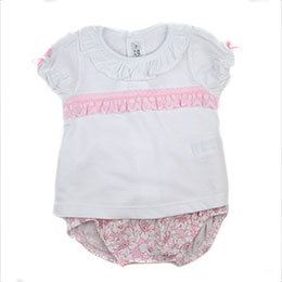 Conjunto beb 17315 rosa Calamaro, en Dedos Moda Infantil, boutique infantil online. Tienda bebés online, marcas de moda infantil made in Spain