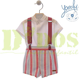 Conjunto tirantes 26720 Yoedu, en Dedos Moda Infantil, boutique infantil online. Tienda bebés online, marcas de moda infantil made in Spain