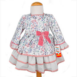 Vestido infantil 8003 Anavig, en Dedos Moda Infantil, boutique infantil online. Tienda bebés online, marcas de moda infantil made in Spain