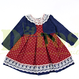 Vestido nia 7414 Anavig, en Dedos Moda Infantil, boutique infantil online. Tienda bebés online, marcas de moda infantil made in Spain