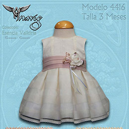 Vestido ceremonia 4416 Anavig, en Dedos Moda Infantil, boutique infantil online. Tienda bebés online, marcas de moda infantil made in Spain