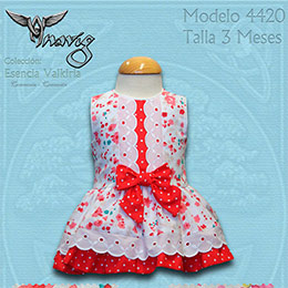 Vestido beb 4420 Anavig, en Dedos Moda Infantil, boutique infantil online. Tienda bebés online, marcas de moda infantil made in Spain