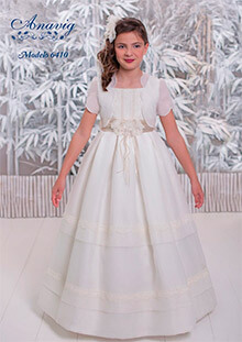 Vestido comunin 641018 Anavig, en Dedos Moda Infantil, boutique infantil online. Tienda bebés online, marcas de moda infantil made in Spain