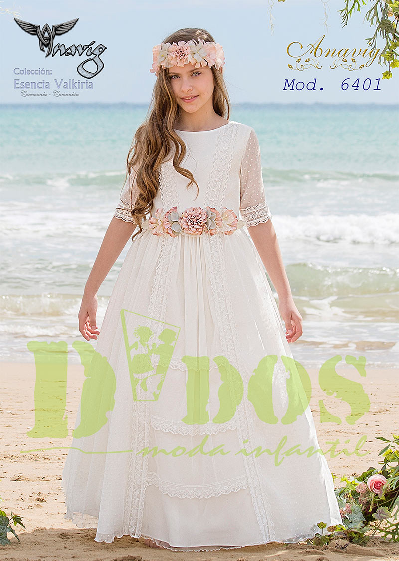 Foto 1 de Vestido comunión 640119, COMUNIÓN 2024, en Dedos Moda Infantil, boutique infantil online. Tienda bebés online, marcas de moda infantil made in Spain
