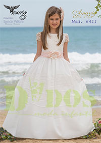 Vestido comunin 641119, en Dedos Moda Infantil, boutique infantil online. Tienda bebés online, marcas de moda infantil made in Spain
