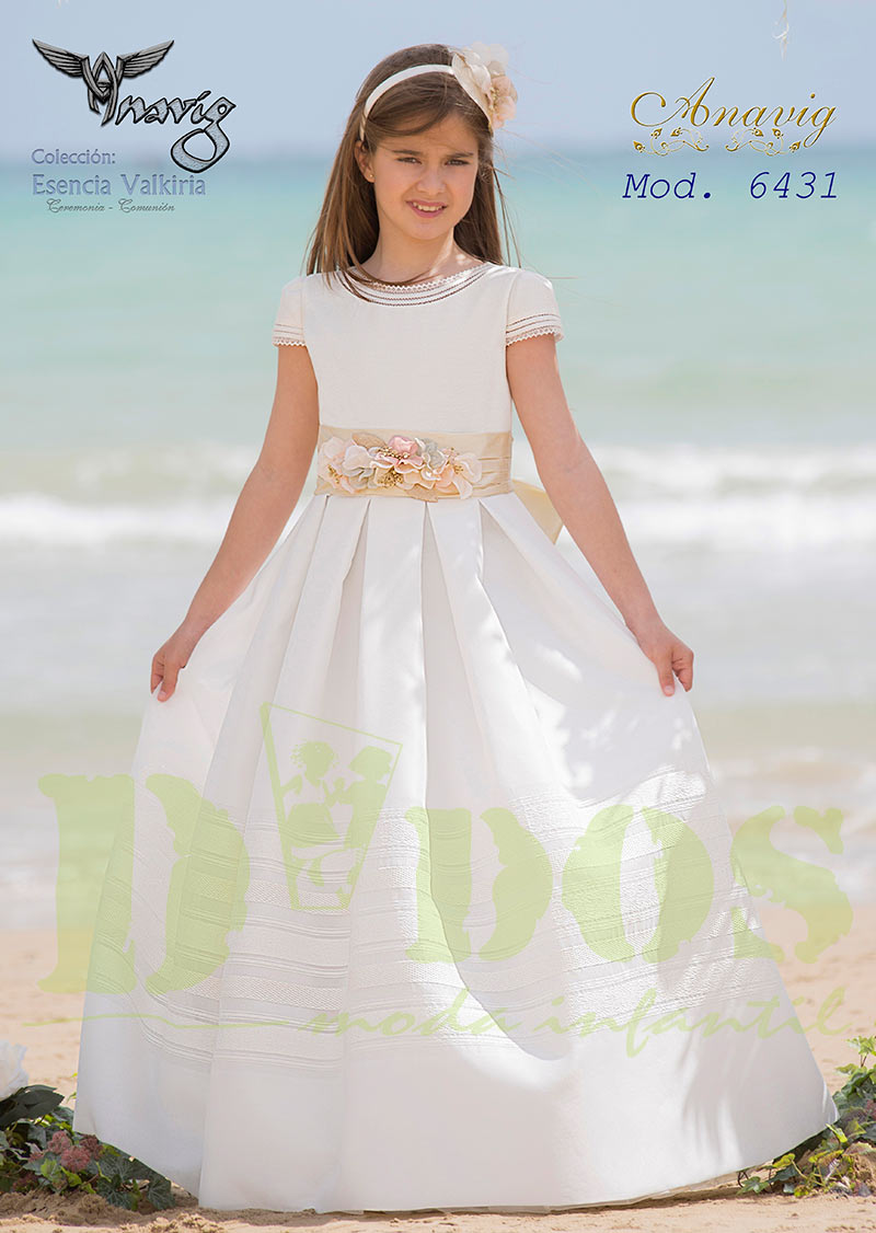 Vestido comunin 643119, en Dedos Moda Infantil, boutique infantil online. Tienda bebés online, marcas de moda infantil made in Spain