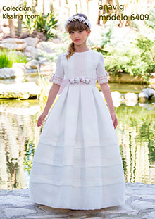 Vestido de comunin 6409, en Dedos Moda Infantil, boutique infantil online. Tienda bebés online, marcas de moda infantil made in Spain