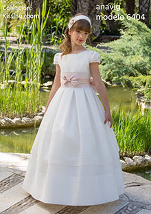 Vestido de comunin Anavig 6404, en Dedos Moda Infantil, boutique infantil online. Tienda bebés online, marcas de moda infantil made in Spain