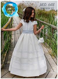 Vestido comunin 641822, en Dedos Moda Infantil, boutique infantil online. Tienda bebés online, marcas de moda infantil made in Spain