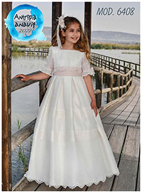 Vestido comunin 640822, en Dedos Moda Infantil, boutique infantil online. Tienda bebés online, marcas de moda infantil made in Spain