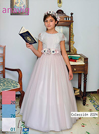 Vestido de comunin 640924, en Dedos Moda Infantil, boutique infantil online. Tienda bebés online, marcas de moda infantil made in Spain