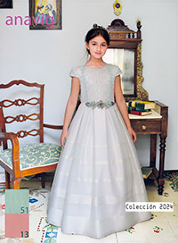 Vestido de comunin 641324, en Dedos Moda Infantil, boutique infantil online. Tienda bebés online, marcas de moda infantil made in Spain