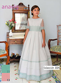 Vestido de comunin 641424, en Dedos Moda Infantil, boutique infantil online. Tienda bebés online, marcas de moda infantil made in Spain