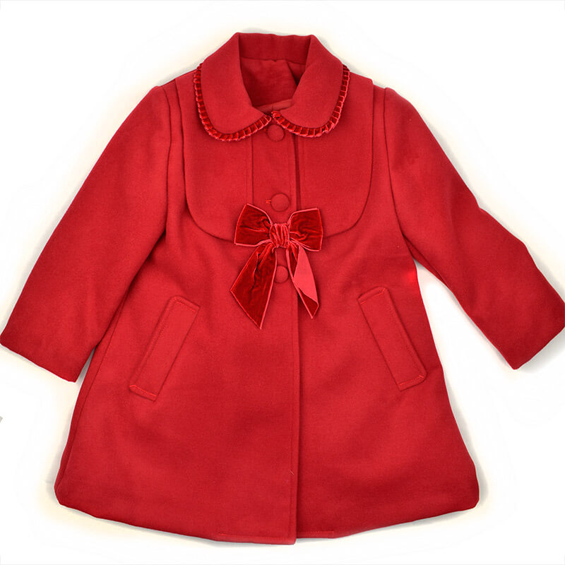 Especial Botánico acortar Abrigo niña rojo Anavig. Nueva colección abrigos otoño invierno 2018 de  Anavig y Babyferr