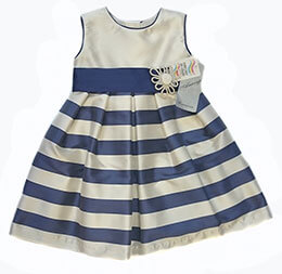Vestido arras marino beige Anavig, en Dedos Moda Infantil, boutique infantil online. Tienda bebés online, marcas de moda infantil made in Spain