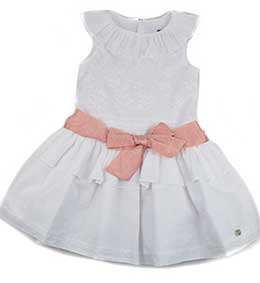 Vestido ceremonia 18211 Basmart, en Dedos Moda Infantil, boutique infantil online. Tienda bebés online, marcas de moda infantil made in Spain