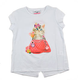 Camiseta MC bimbalina 12470, en Dedos Moda Infantil, boutique infantil online. Tienda bebés online, marcas de moda infantil made in Spain