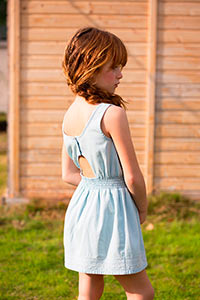 Vestido vaquero bimbalina 43476, en Dedos Moda Infantil, boutique infantil online. Tienda bebés online, marcas de moda infantil made in Spain