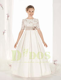 Vestido de comunin 9629 Carmy, en Dedos Moda Infantil, boutique infantil online. Tienda bebés online, marcas de moda infantil made in Spain
