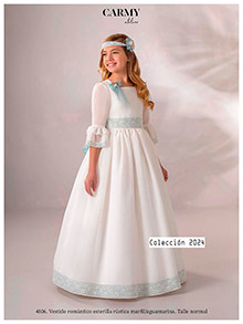 Vestido de comunin 4806, en Dedos Moda Infantil, boutique infantil online. Tienda bebés online, marcas de moda infantil made in Spain