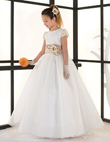 Vestido comunin 5102 Carmy, en Dedos Moda Infantil, boutique infantil online. Tienda bebés online, marcas de moda infantil made in Spain