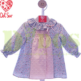 Vestido beb 5139 Del Sur, en Dedos Moda Infantil, boutique infantil online. Tienda bebés online, marcas de moda infantil made in Spain