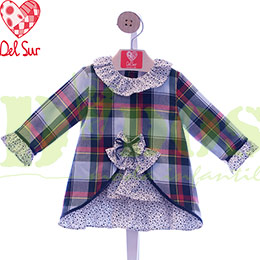 Vestido beb 514120 Del Sur, en Dedos Moda Infantil, boutique infantil online. Tienda bebés online, marcas de moda infantil made in Spain