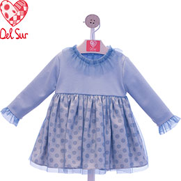 Vestido infantil  5188 Del Sur, en Dedos Moda Infantil, boutique infantil online. Tienda bebés online, marcas de moda infantil made in Spain