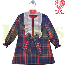 Vestido infantil 518520 Del Sur, en Dedos Moda Infantil, boutique infantil online. Tienda bebés online, marcas de moda infantil made in Spain