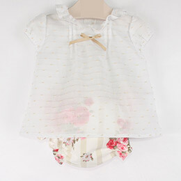 Conjunto baby de camisa y cubrepa�al, en Dedos Moda Infantil, boutique infantil online. Tienda bebés online, marcas de moda infantil made in Spain