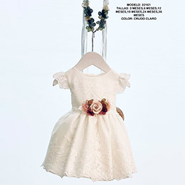 Vestido bautizo 33161 LILUS, en Dedos Moda Infantil, boutique infantil online. Tienda bebés online, marcas de moda infantil made in Spain