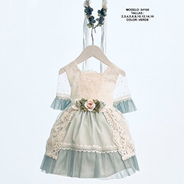 Vestido arrras 34160, en Dedos Moda Infantil, boutique infantil online. Tienda bebés online, marcas de moda infantil made in Spain